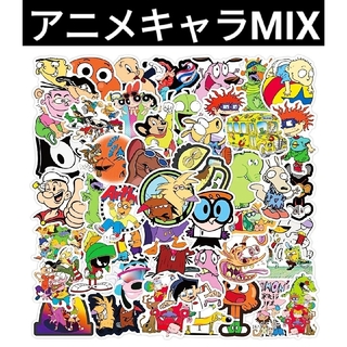 (75)Ⓐ 50枚セット アニメキャラMIX 防水 ステッカー シール(キャラクターグッズ)