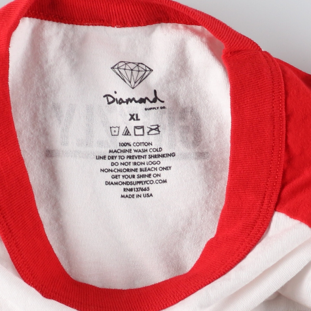 古着 DIAMOND 七分袖 ラグランTシャツ USA製 メンズXL /eaa445927 メンズのトップス(Tシャツ/カットソー(半袖/袖なし))の商品写真