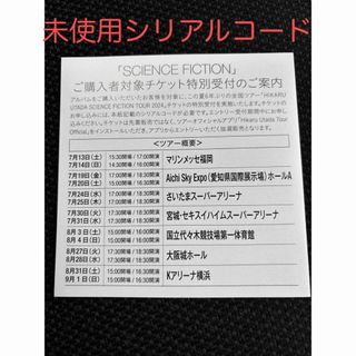 宇多田ヒカル　「SCIENCE　FICTION」  未使用シリアルコード