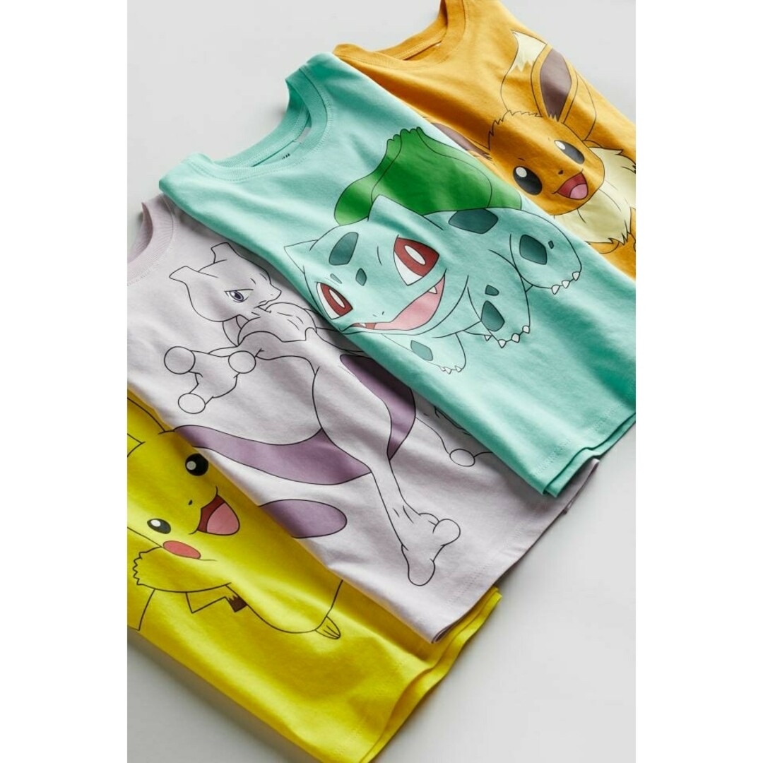 H&M(エイチアンドエム)のH&M 120/130㎝ 　ポケモン プリントTシャツ 4枚セット キッズ/ベビー/マタニティのキッズ服男の子用(90cm~)(Tシャツ/カットソー)の商品写真