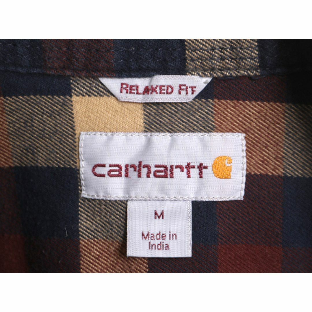 US企画 カーハート チェック 長袖 フランネル ボタンダウン シャツ メンズ М / Carhartt ネルシャツ 長袖シャツ ストレッチ マルチカラー メンズのトップス(シャツ)の商品写真