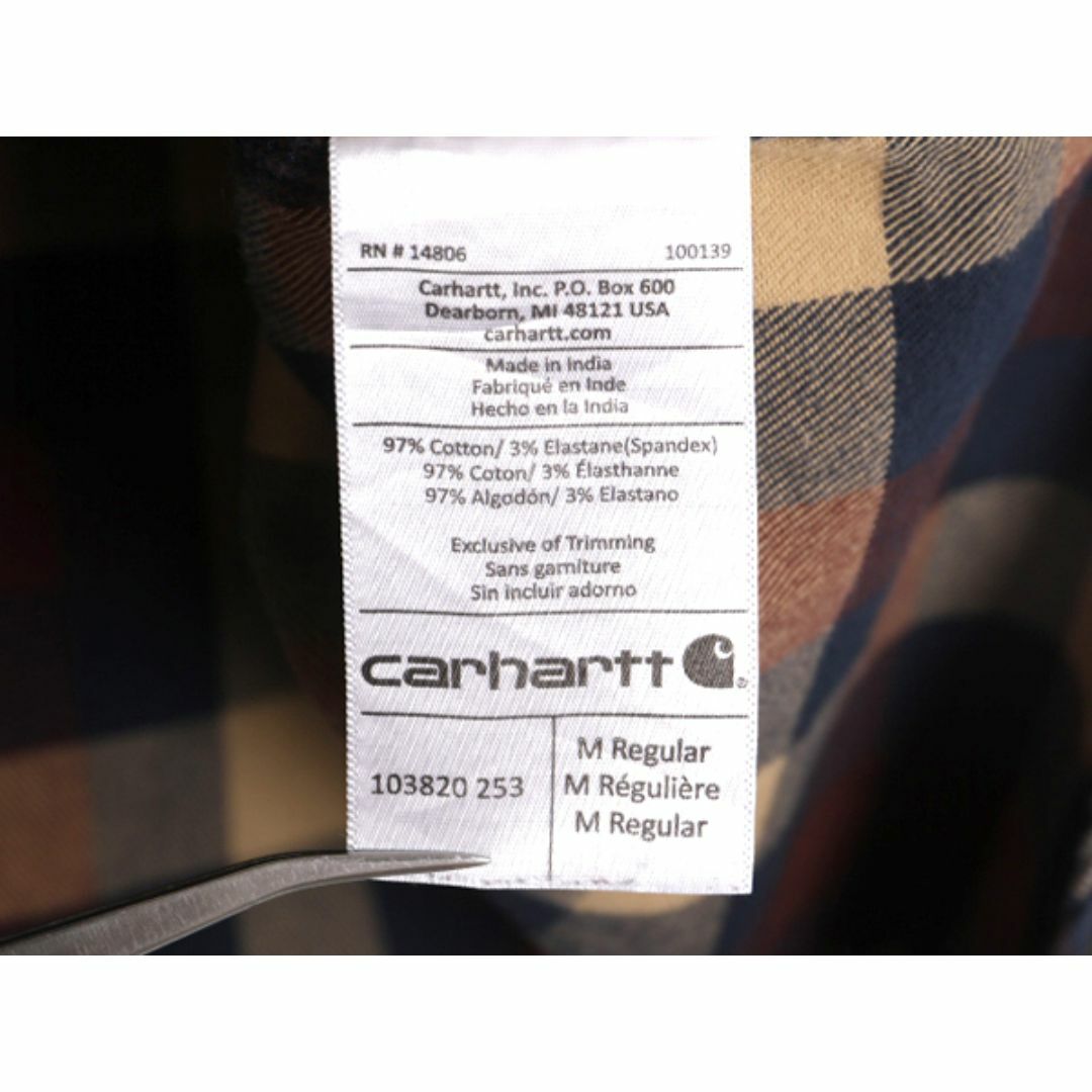 US企画 カーハート チェック 長袖 フランネル ボタンダウン シャツ メンズ М / Carhartt ネルシャツ 長袖シャツ ストレッチ マルチカラー メンズのトップス(シャツ)の商品写真