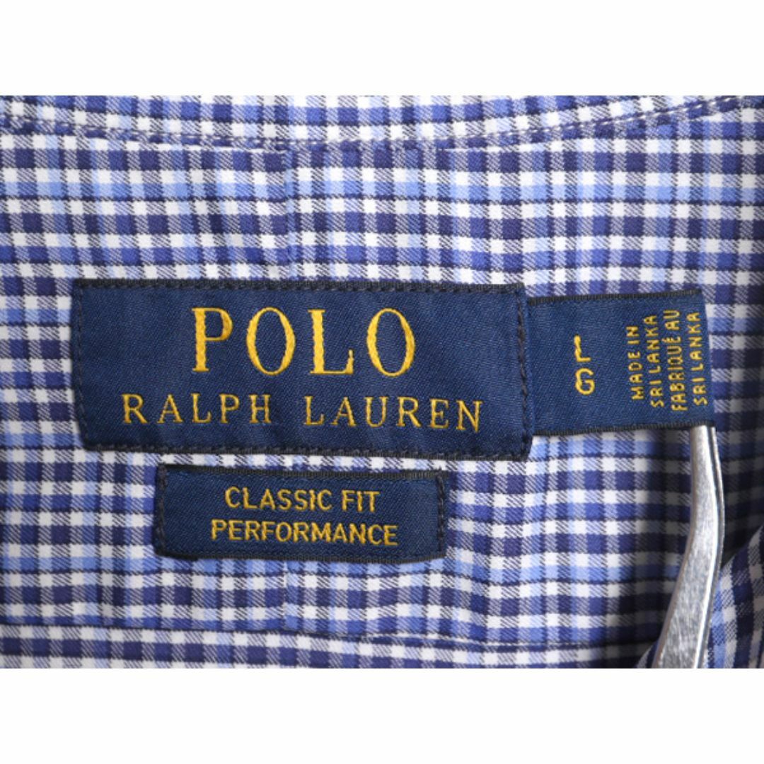 Ralph Lauren(ラルフローレン)のポロ ラルフローレン チェック 長袖 シャツ メンズ L / 古着 長袖シャツ ワンポイント ストレッチ ナイロン マルチカラー 薄手 ワイシャツ メンズのトップス(シャツ)の商品写真