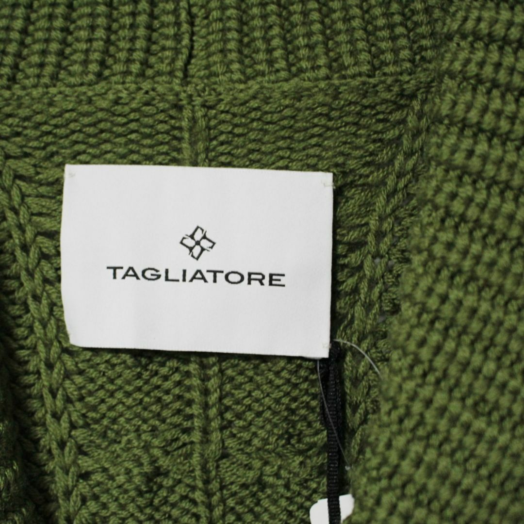 TAGLIATORE(タリアトーレ)の新品 タリアトーレ イタリア製 ショールカラーニットジャケット 2XL相当 緑 メンズのジャケット/アウター(その他)の商品写真