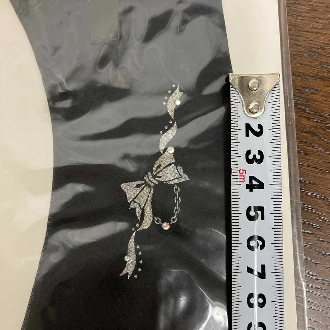 黒ストッキング　足首にラインストーン レディースのレッグウェア(タイツ/ストッキング)の商品写真
