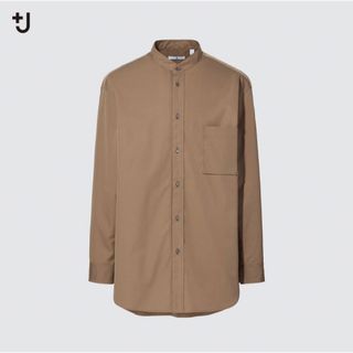 ユニクロ(UNIQLO)のUNIQLO スーピマコットンオーバーサイズスタンドカラーシャツ（長袖） M(シャツ)