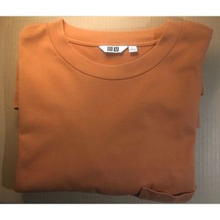 ユニクロ(UNIQLO)のオーバーサイズクルーネックT 半袖 Tシャツ Lサイズ　オレンジ　UNIQLOU(Tシャツ/カットソー(半袖/袖なし))