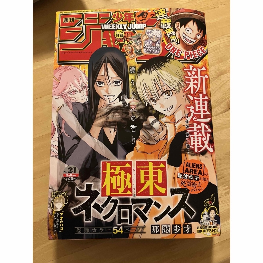 集英社(シュウエイシャ)の週刊少年ジャンプ　2024年　21号　表紙　新連載　極東ネクロマンス エンタメ/ホビーの漫画(少年漫画)の商品写真