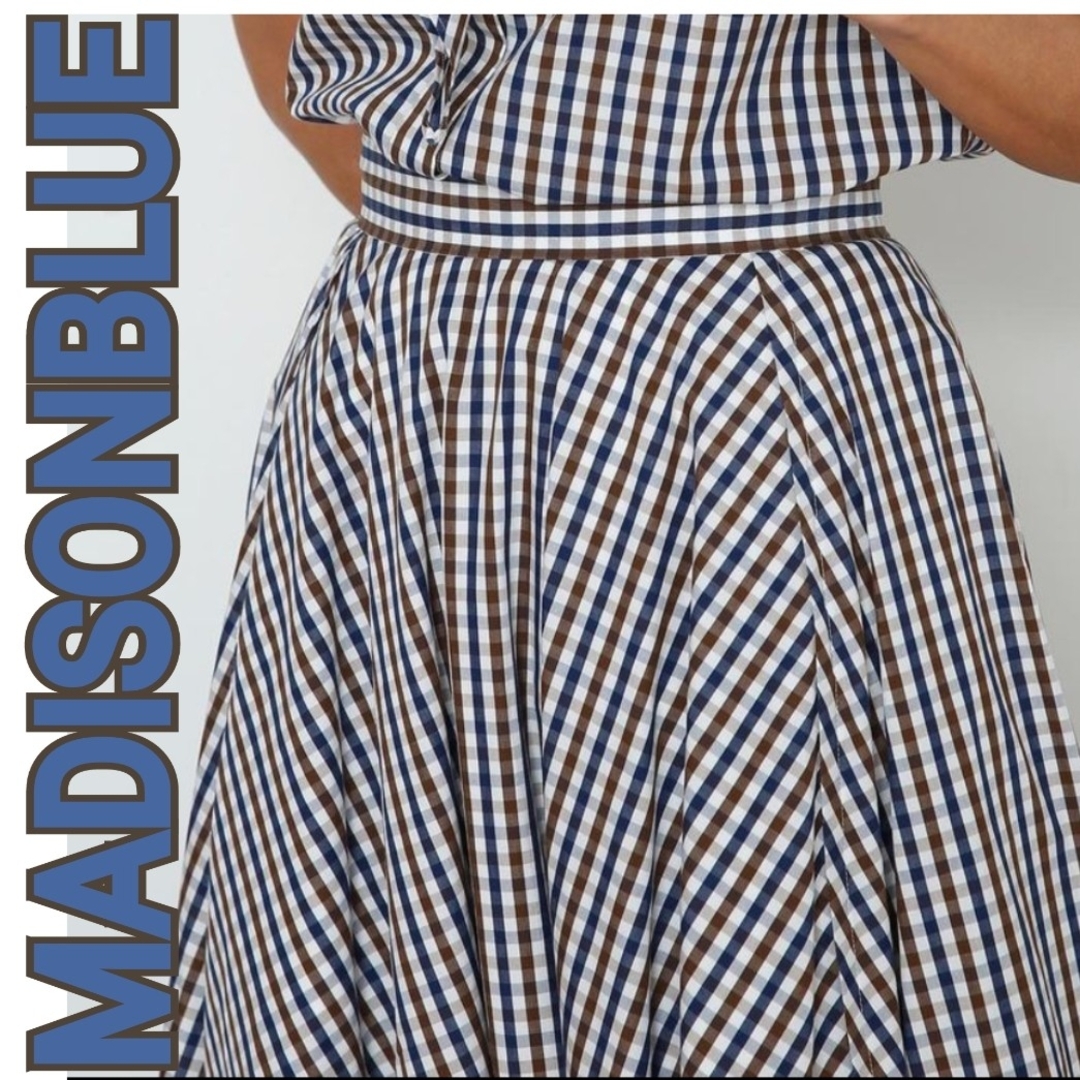 MADISONBLUE(マディソンブルー)の〚新品〛マディソンブルー TUCK CIRCULAR SK M.GINGHAM レディースのスカート(ロングスカート)の商品写真