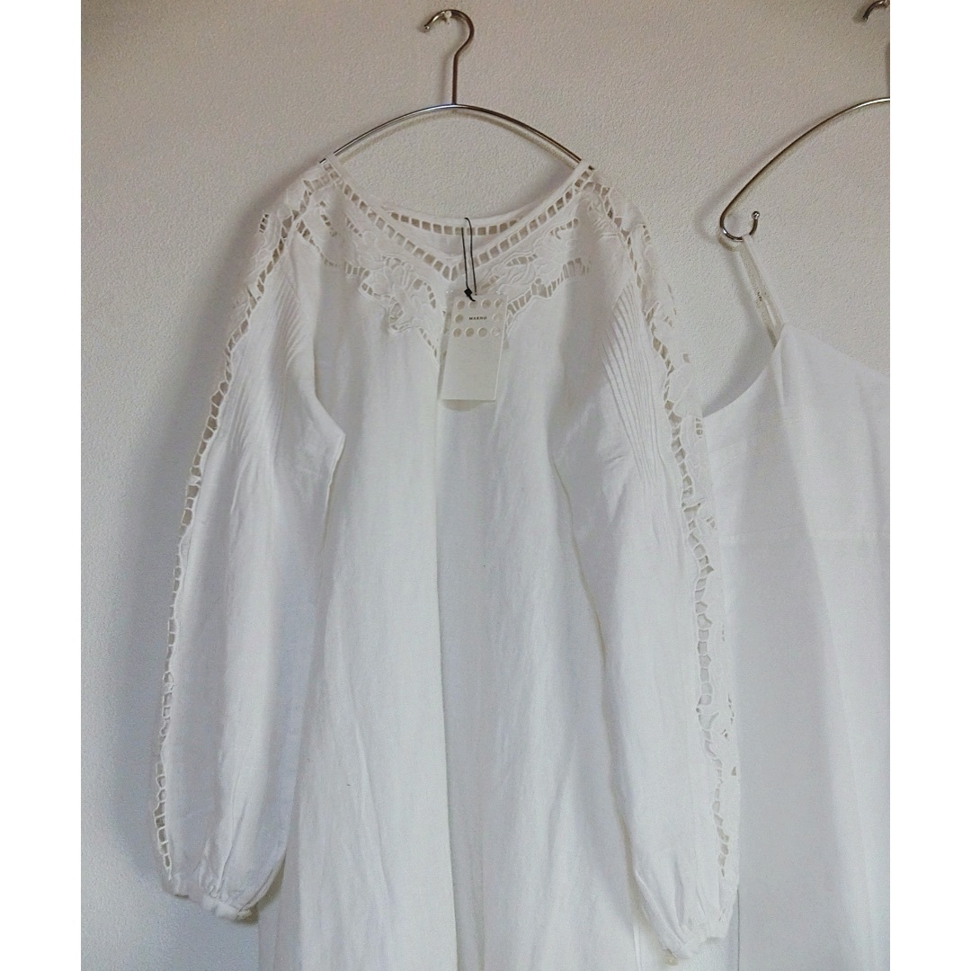 未使用タグ付き　MARNO　Lucie dress　White レディースのワンピース(ロングワンピース/マキシワンピース)の商品写真