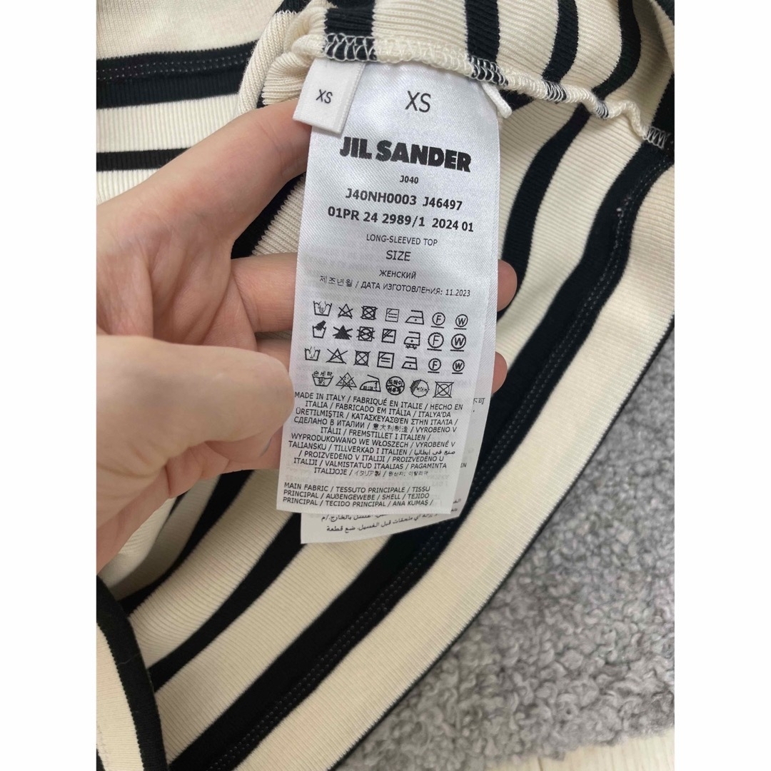 Jil Sander(ジルサンダー)の【本日のみ金額】新品ジルサンダー ボーダーロンTV レディースのトップス(Tシャツ(長袖/七分))の商品写真