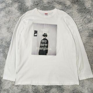 マルタンマルジェラ(Maison Martin Margiela)のマルジェラ プリント ロンT 長袖 白ホワイト(Tシャツ/カットソー(半袖/袖なし))