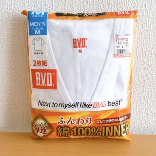 ビーブイディー(B.V.D)のメンズ B.V.D. 半袖V首 しっかり厚地 綿100%インナー 肌着 2枚組M(その他)