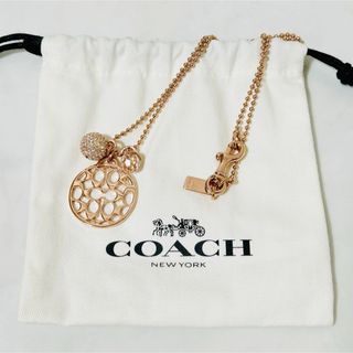 COACH コーチ パヴェボール トリプル シグネチャーディスク ペンダント