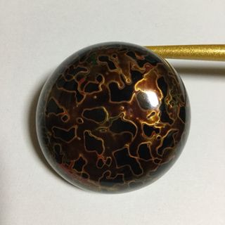 帯留　漆塗り(和装小物)
