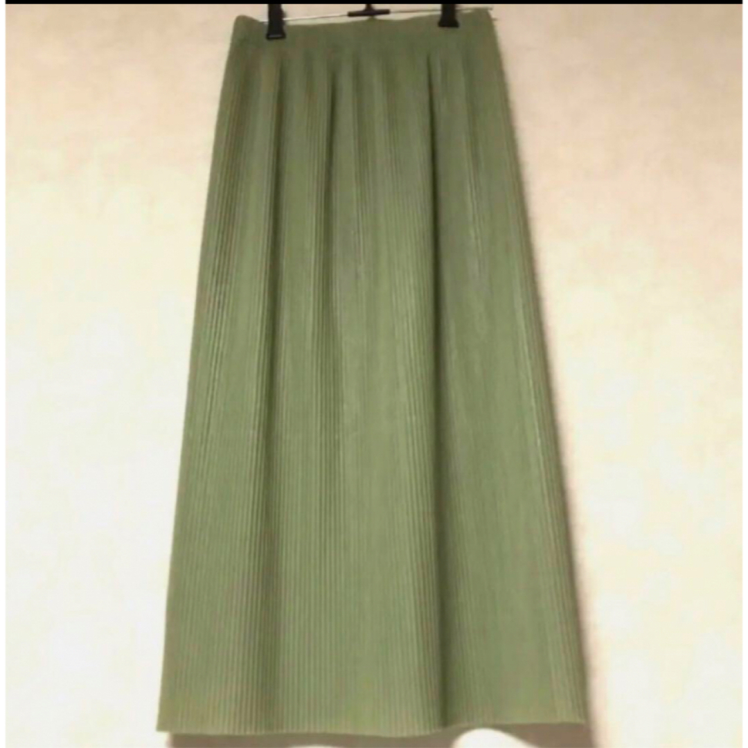 sprayスプレイ　ウエストゴムライトカーキナロースカート　ウエストゴムスカート レディースのスカート(ロングスカート)の商品写真