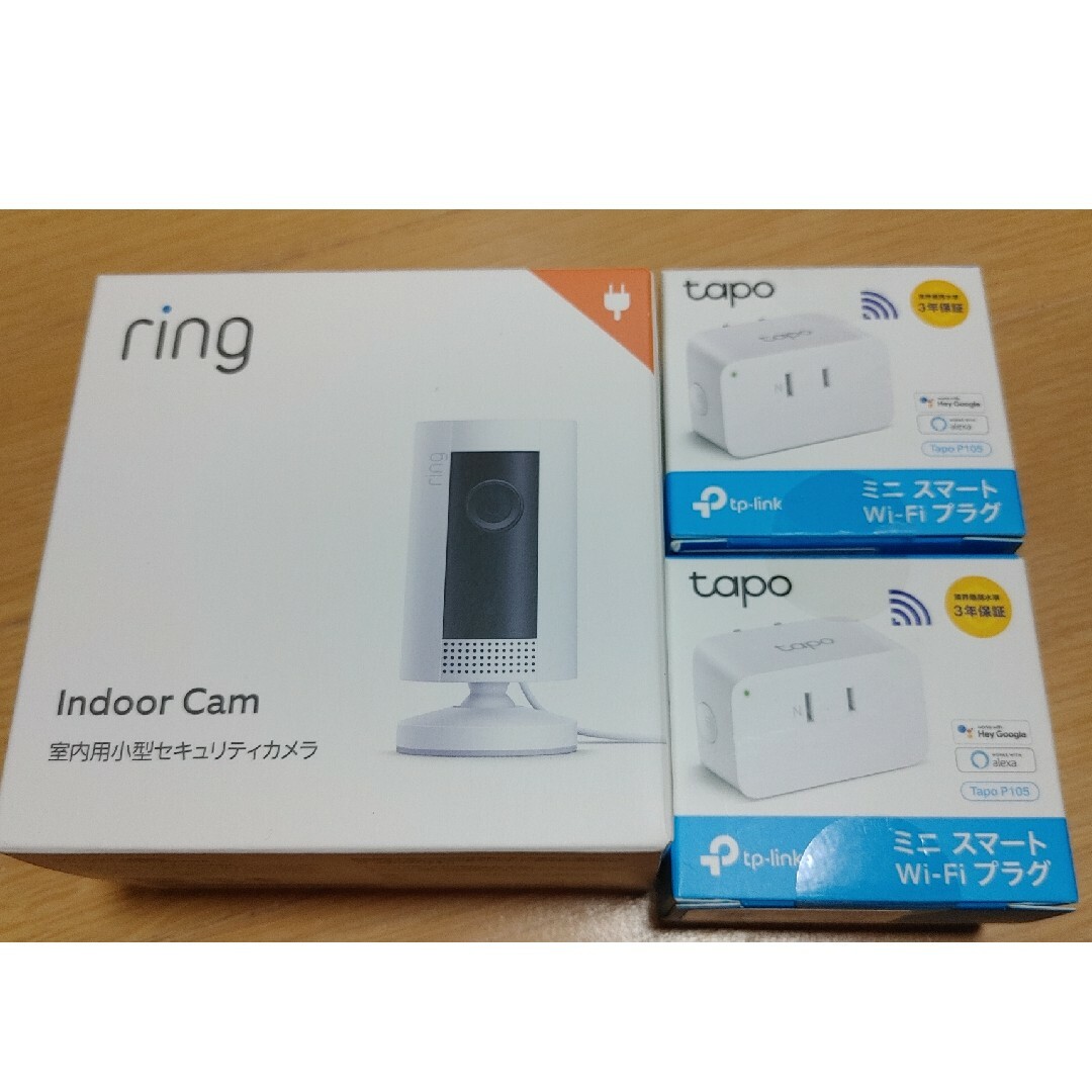Amazon(アマゾン)の新品 Amazon Ring Indoor Cam スマートプラグ セット スマホ/家電/カメラのテレビ/映像機器(その他)の商品写真