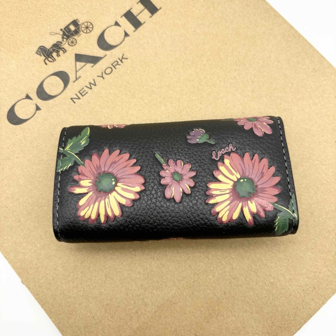 COACH(コーチ)の【COACH☆新品】 6 リング キー ケース・フローラル プリント！レザー！ レディースのファッション小物(キーケース)の商品写真