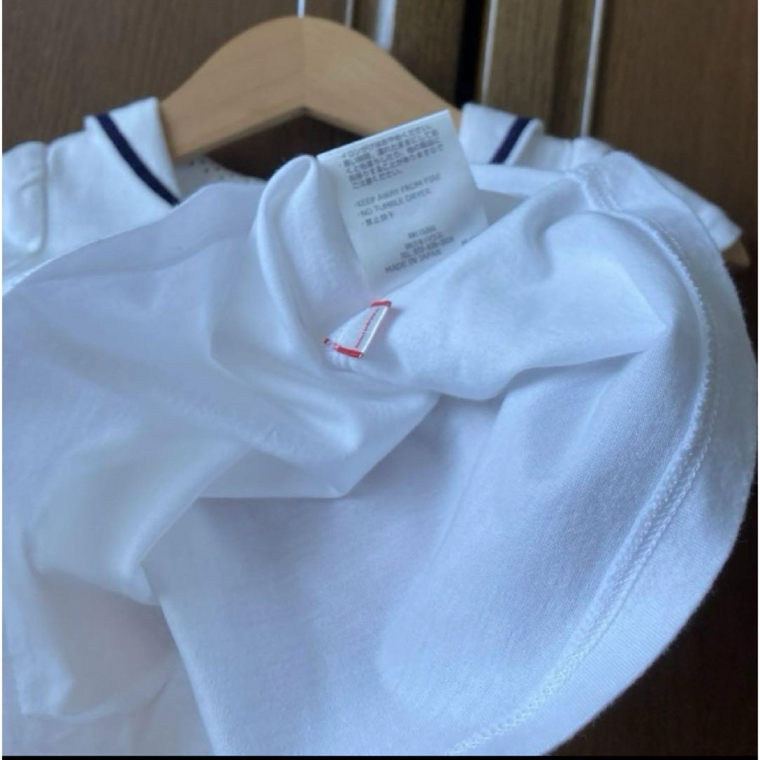 mikihouse(ミキハウス)のミキハウス　半袖　セーラー　マリン　シャツ　Tシャツ　ロゴ　春　夏　ファミリア キッズ/ベビー/マタニティのベビー服(~85cm)(Ｔシャツ)の商品写真