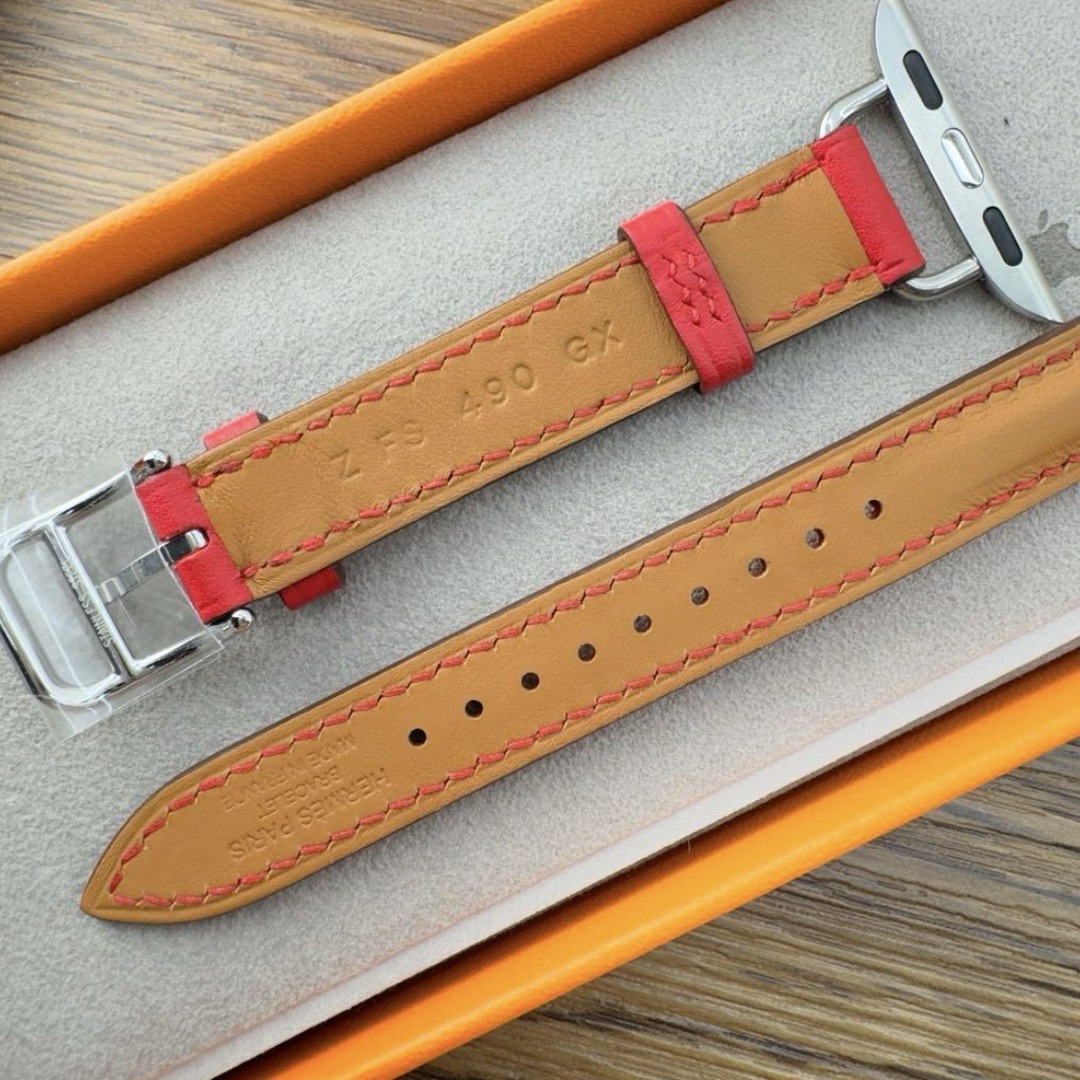 時計1474 Apple Watch エルメス　ルージュ　HERMES 二重