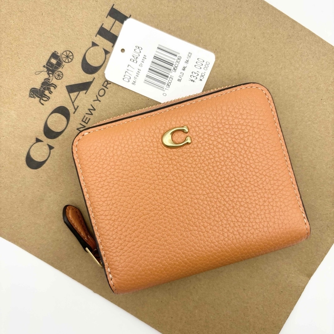 COACH(コーチ)の【COACH☆新品】ビルフォールド ウォレット！オレンジ！レザー！財布！ レディースのファッション小物(財布)の商品写真