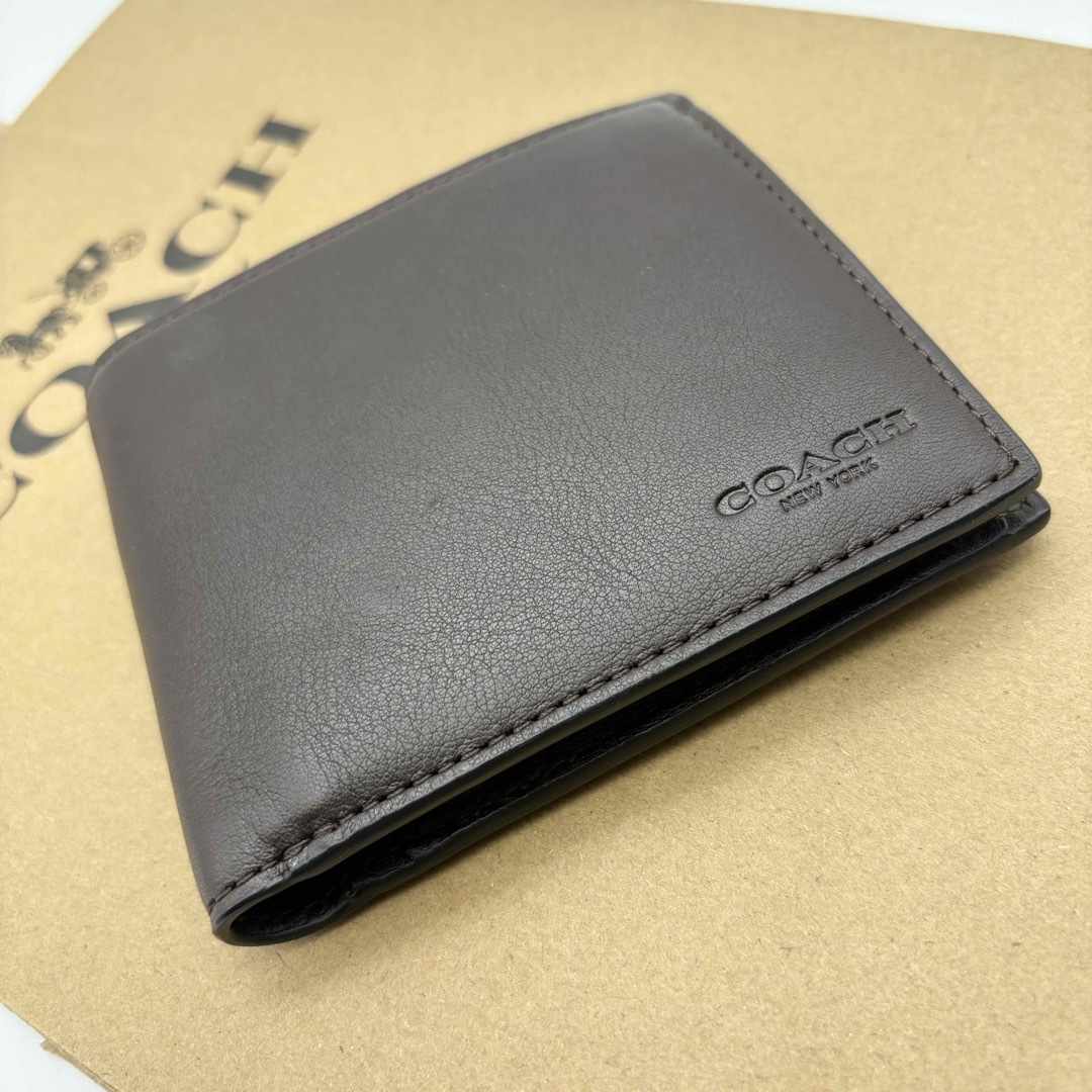 COACH(コーチ)の【COACH☆新品】コイン ウォレット！スポーツ カーフ レザー！マホガニー！ メンズのファッション小物(折り財布)の商品写真