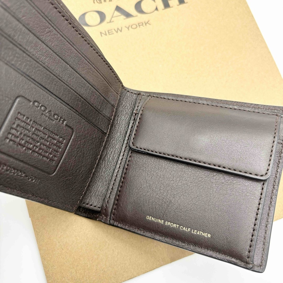 COACH(コーチ)の【COACH☆新品】コイン ウォレット！スポーツ カーフ レザー！マホガニー！ メンズのファッション小物(折り財布)の商品写真