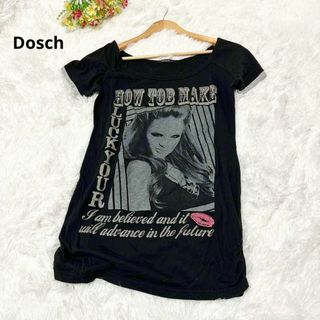 【Dosch】ドスチ　プリント　Tシャツ　半袖　外人　Uネック