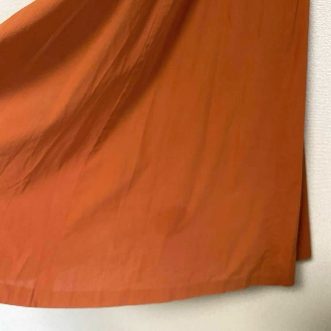 xx107 訳あり/CYRIL/ロングスカート/オレンジブラウン/綿100% レディースのスカート(ロングスカート)の商品写真