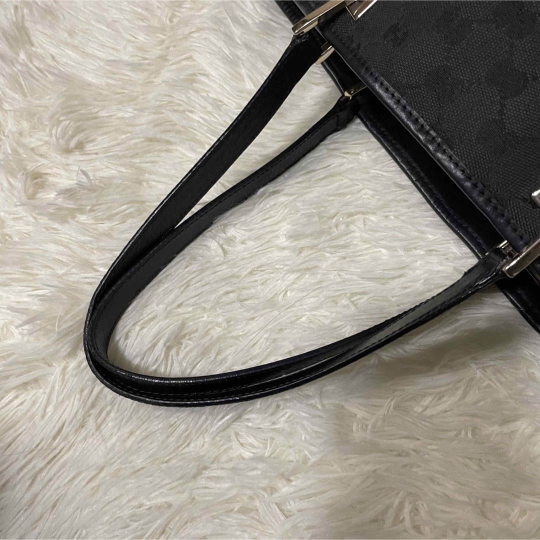 Gucci(グッチ)のGUCCI グッチ GGキャンバス ミニトートバッグ ブラック 黒系 レディースのバッグ(ハンドバッグ)の商品写真