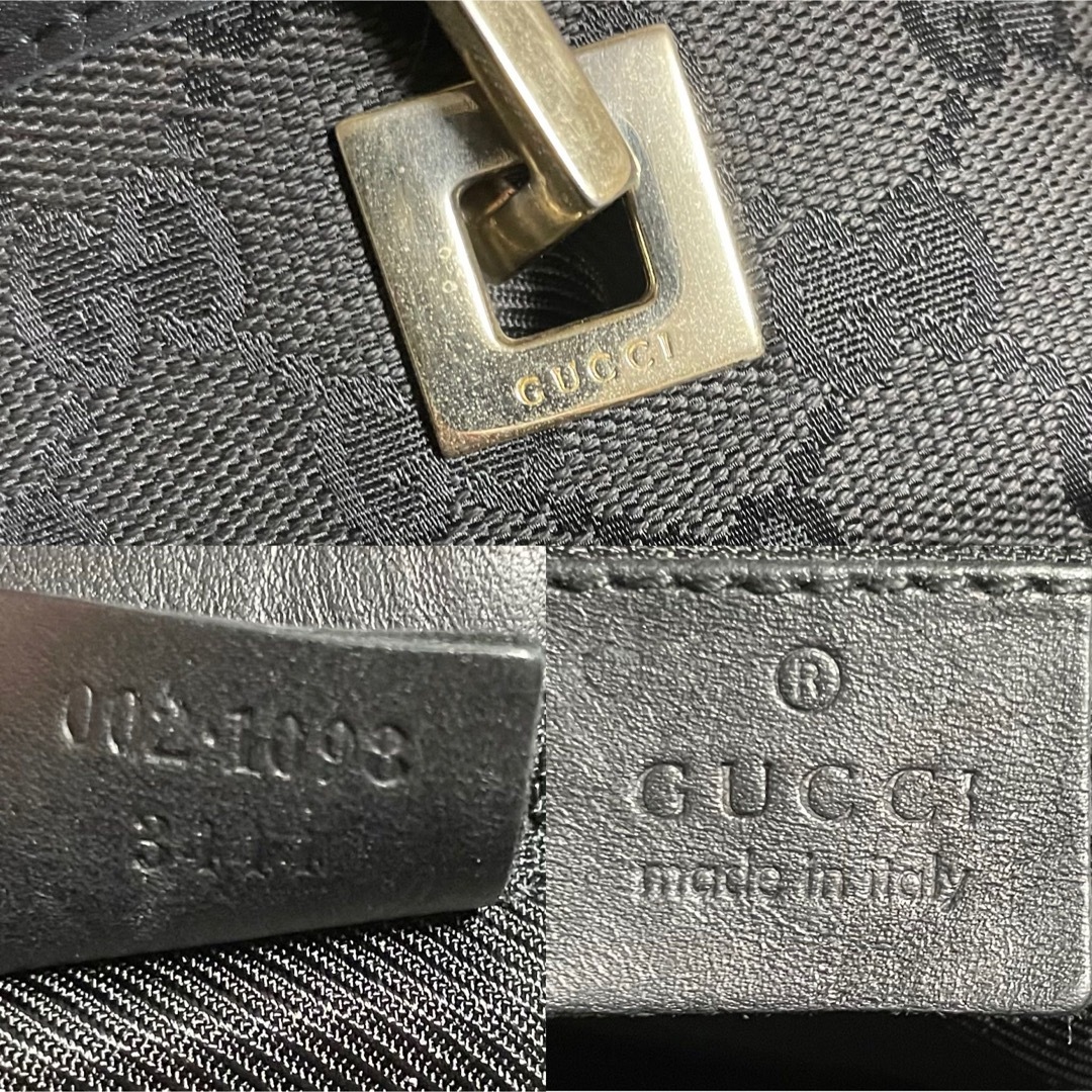 Gucci(グッチ)のGUCCI グッチ GGキャンバス ミニトートバッグ ブラック 黒系 レディースのバッグ(ハンドバッグ)の商品写真