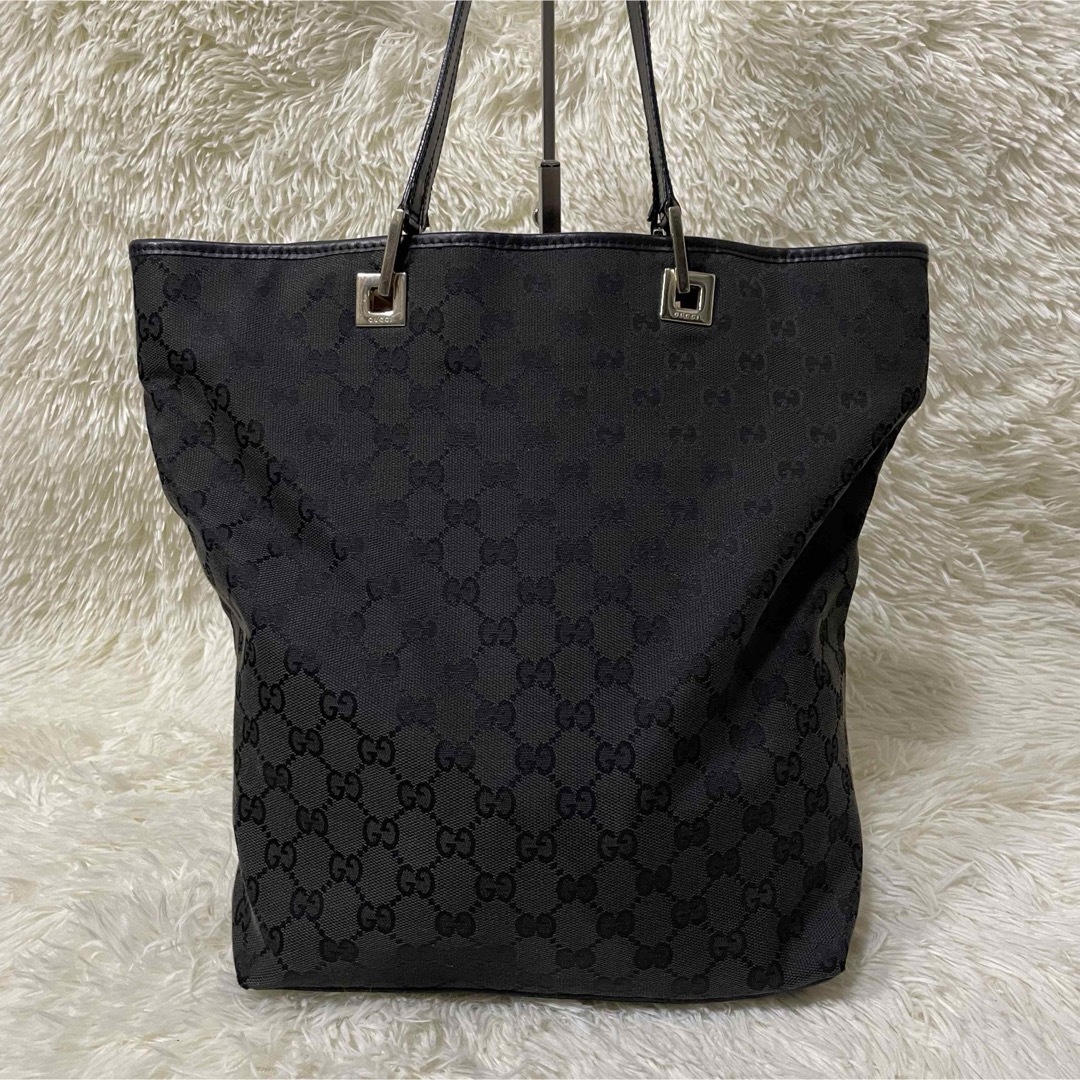 Gucci(グッチ)のGUCCI グッチ GGキャンバス ミニトートバッグ ブラック 黒系 レディースのバッグ(ハンドバッグ)の商品写真