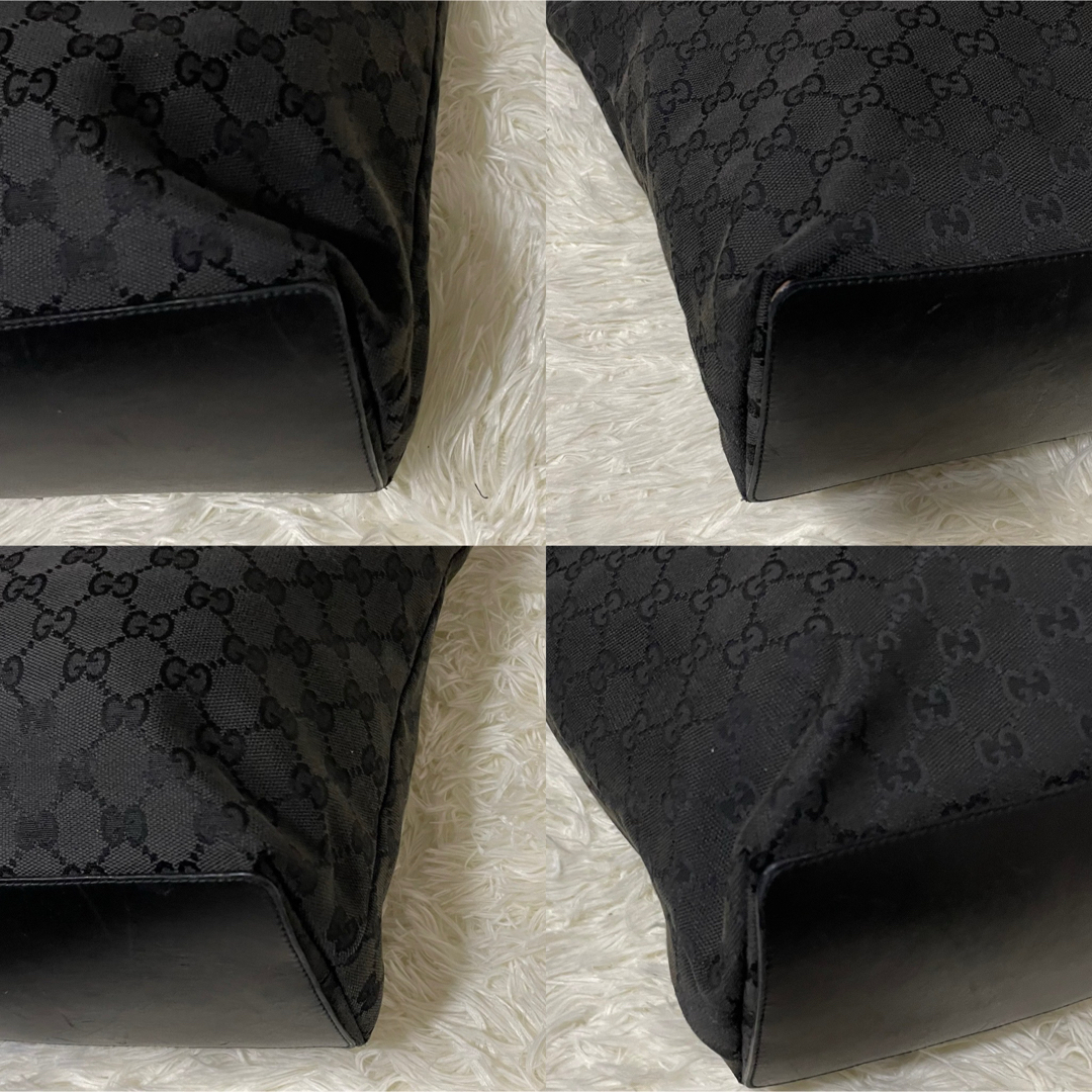 Gucci(グッチ)のGUCCI グッチ GGキャンバス ミニトートバッグ ブラック 黒系 レディースのバッグ(ハンドバッグ)の商品写真
