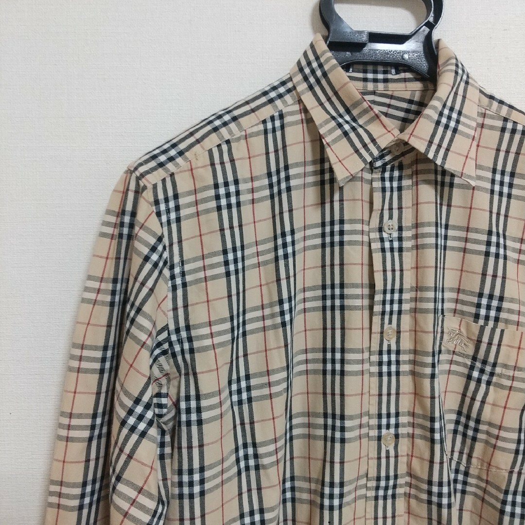 BURBERRY(バーバリー)のBURBERRY LONDON バーバリー柄 ノバチェック柄 長袖シャツ L レディースのトップス(シャツ/ブラウス(長袖/七分))の商品写真