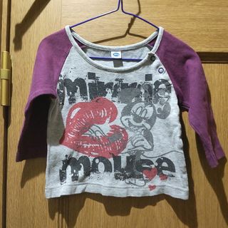 ディズニー(Disney)のディズニー　ミニーちゃんのＴシャツ(長袖)　サイズ90　　同梱無料(Tシャツ/カットソー)