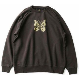 ニードルス(Needles)のneedles 19aw　スウェット　ブラック　ロゴ　パピヨン　オーバーサイズ(スウェット)