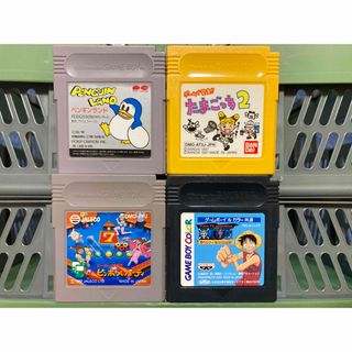 ゲームボーイ(ゲームボーイ)の任天堂ゲームボーイソフト4本セット！ペンギンランド ワンピース たまごっち GB(携帯用ゲームソフト)