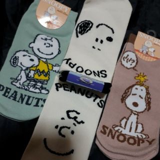 スヌーピー(SNOOPY)の新品3足セット(ソックス)