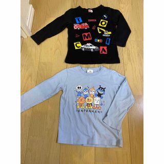 カーズトミカシリーズ(カーズ・トミカシリーズ)の☆中古☆９０トミカ&アンパンマン長袖カットソー男の子(Tシャツ/カットソー)