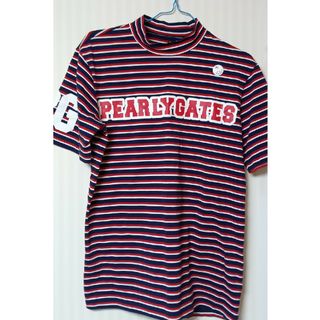 パーリーゲイツ(PEARLY GATES)の【美品】パーリーゲイツ　ゴルフ　メンズ　シャツ　スポーツ　ボーダー(シャツ)