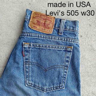 リーバイス(Levi's)の90s USA製 Levi's 505デニム ジーンズ ライトブルー W30(デニム/ジーンズ)