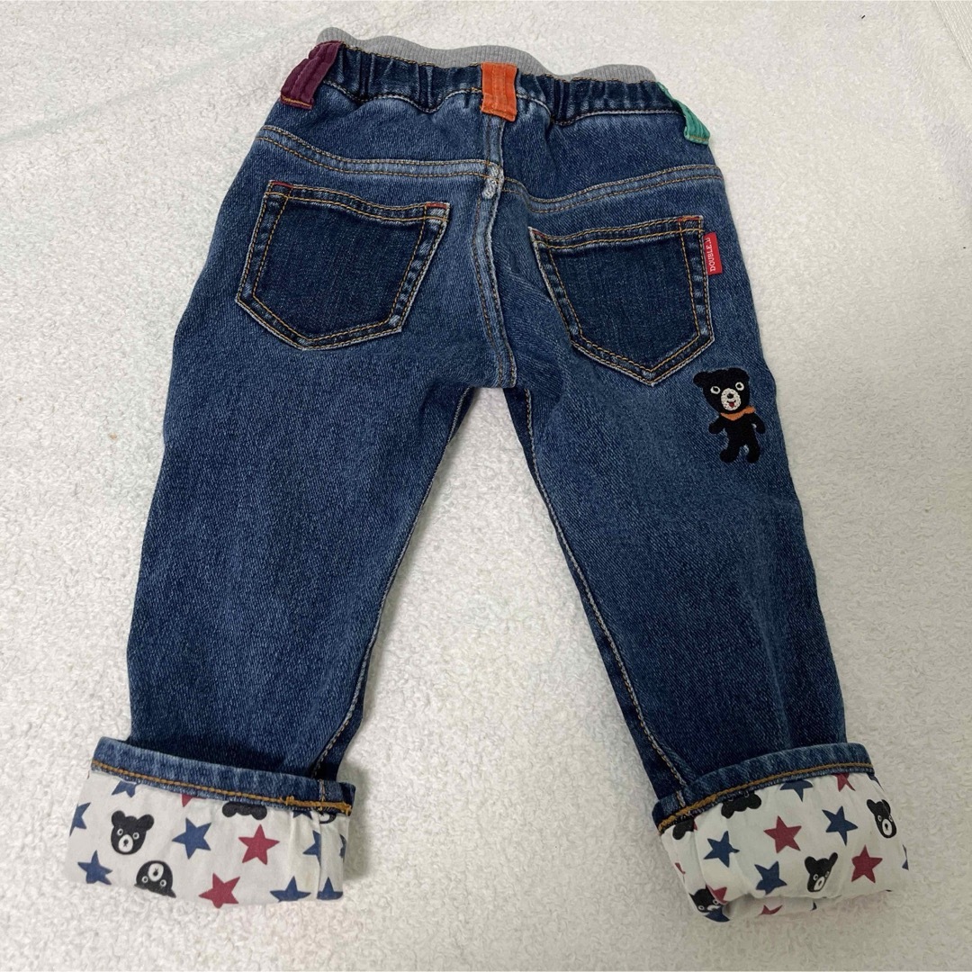 ダブルビー　パンツ　デニム　ビー君　男の子　90  キッズ/ベビー/マタニティのキッズ服男の子用(90cm~)(パンツ/スパッツ)の商品写真