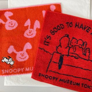 SNOOPY - スヌーピーミュージアム 限定 タオルハンカチ 2枚セット