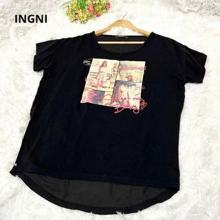 イング(INGNI)の【INGNI】イング プリント Tシャツ 透け感(Tシャツ(半袖/袖なし))