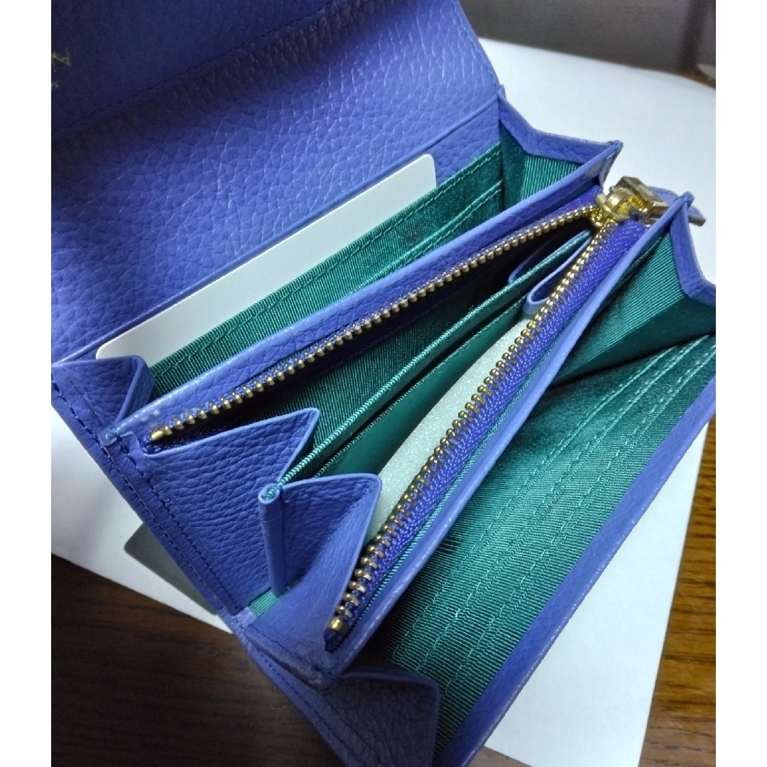 LANVIN en Bleu(ランバンオンブルー)の＜未使用＞　ランバン　折財布　ブルー×グリーン レディースのファッション小物(財布)の商品写真