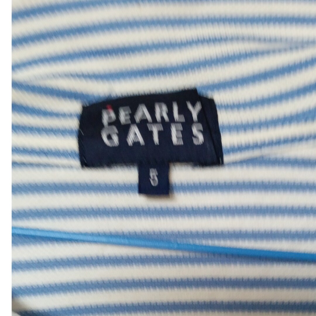 PEARLY GATES(パーリーゲイツ)の【美品】パーリーゲイツ　メンズ　ポロシャツ　ボーダー　スポーツ スポーツ/アウトドアのゴルフ(ウエア)の商品写真
