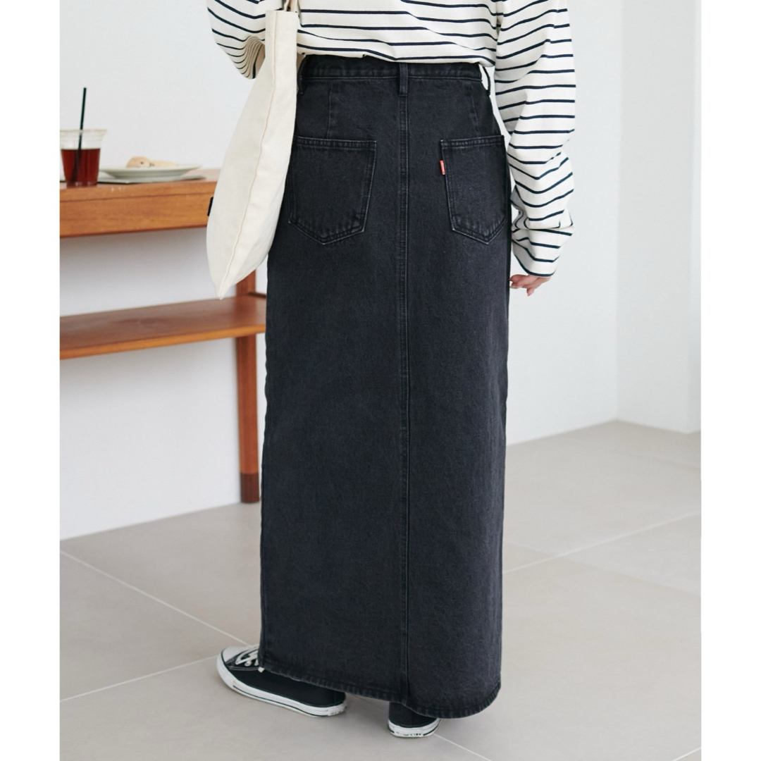 Discoat(ディスコート)のDiscoat USコットンデニムナロースカート　Mサイズ レディースのスカート(ロングスカート)の商品写真