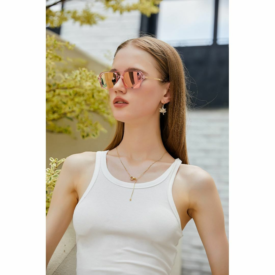 【色: 透明なフレーム·グレー】[FEISEDY] サングラス メンズ ヴィンテ レディースのファッション小物(その他)の商品写真