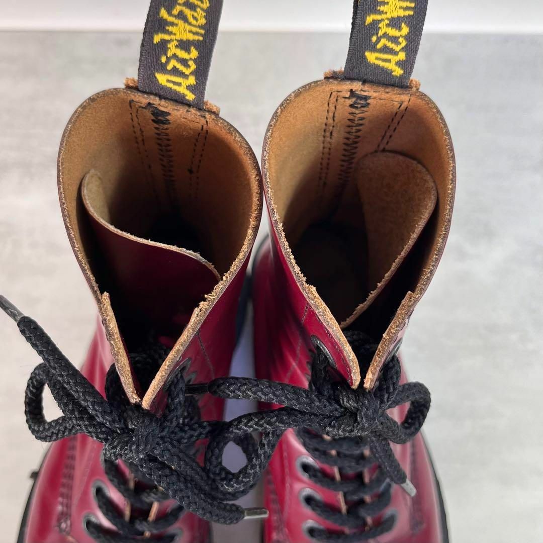 Dr.Martens(ドクターマーチン)のドクターマーチン　10ホール 厚底ブーツ　イングランド製　チェリーレッド　赤 レディースの靴/シューズ(ブーツ)の商品写真