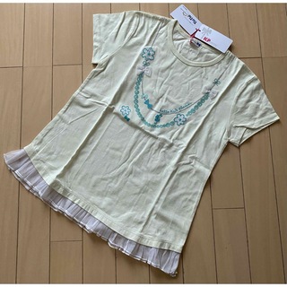 KP ニットプランナー mimiちゃんネックレスモチーフ半袖Tシャツ 150